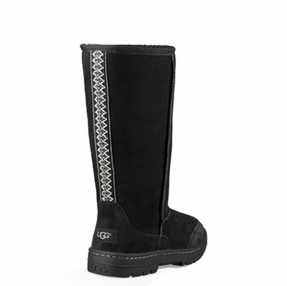 Uggs Black Tall Revival Boots Sheepskin 7 W